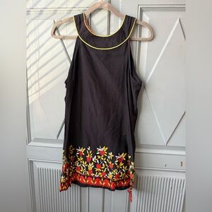 Forever 21 Black Dress with Red and Yellow Apple Gingham Design